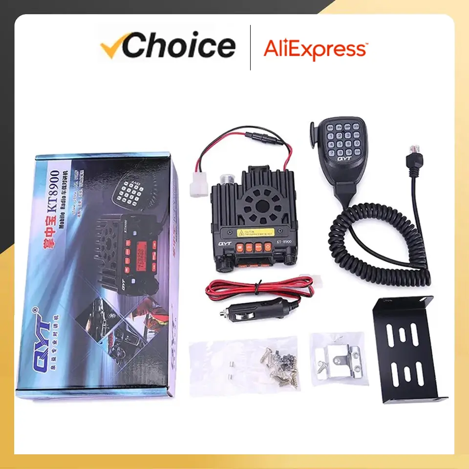 Mobile Radio QYT KT8900 Mini Mobile Radio VHF UHF Car Radio HAM Amateur Commercial Public Taxi Intercom Wireless Communication
