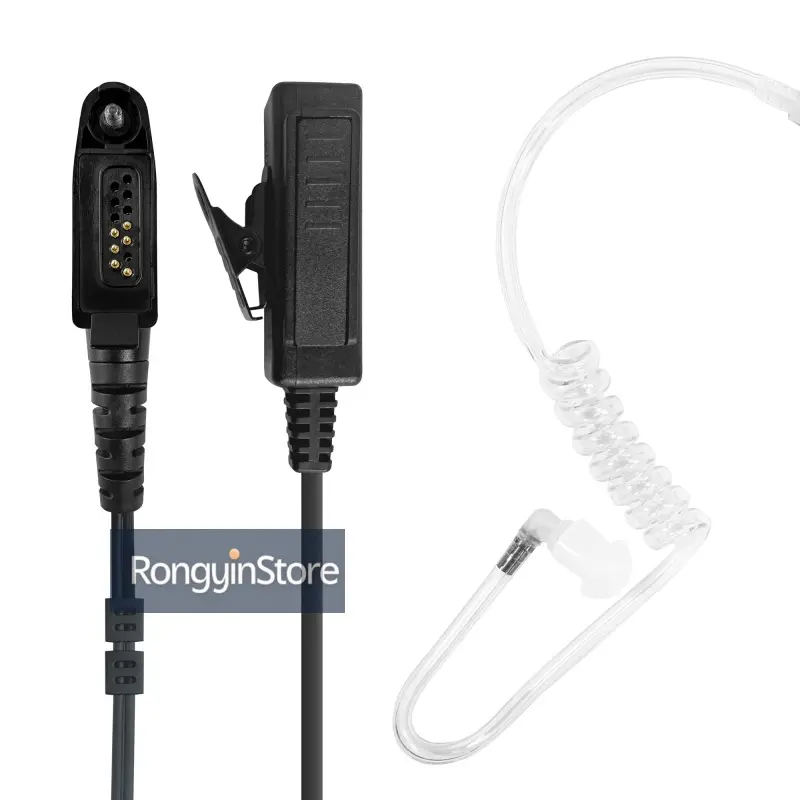 Air Tube Earpiece Headset Mic for iradio UV-98 Plus UV-99 Motorola GP328plus GP328-Plus GP344R Anysecu F22 F25 W5 Walkie Talkie