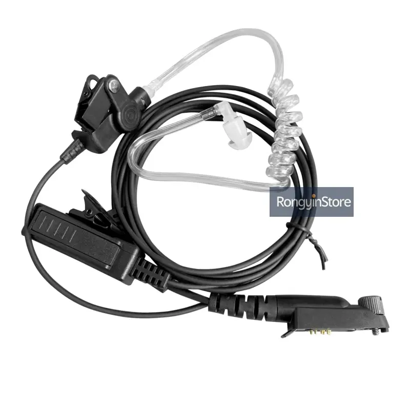 Air Tube Earpiece Headset Mic for iradio UV-98 Plus UV-99 Motorola GP328plus GP328-Plus GP344R Anysecu F22 F25 W5 Walkie Talkie