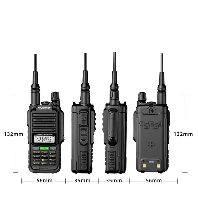 UV-68 Pro Max V2 Baofeng Walkie Talkie 8800mah Battery Type-C Dual Band 128 Channel UV-S22 UV-98 Pro FM CB Radio Update of UV 9R