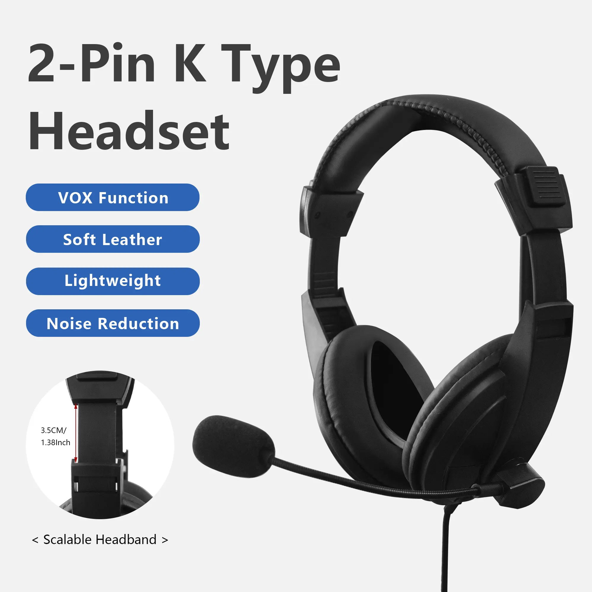 Walkie Talkie DM-32 Headset For Kenwood Ham Radio Baofeng UV-32 UV-5R UV82 UV-S9 Plus Headphone Mic PTT  Dmr Radio Headset Woxun