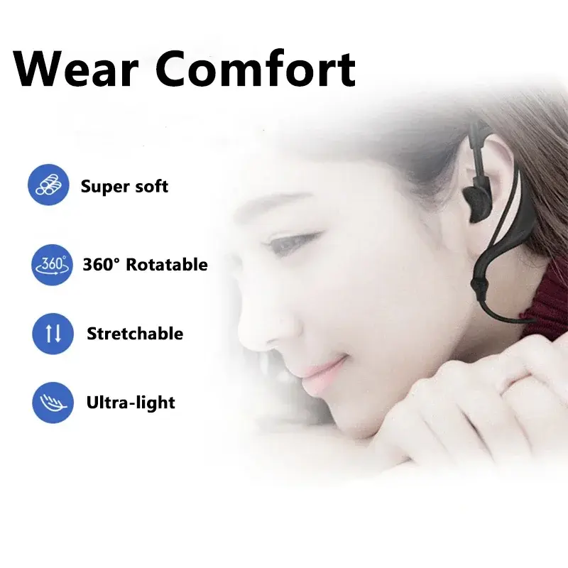 Walkie Talkie Headset Nylon Braided Headphone PTT 2-Pin/1-Pin Port Earpiece For Kenwood Motorola Radio Baofeng Quansheng Radios
