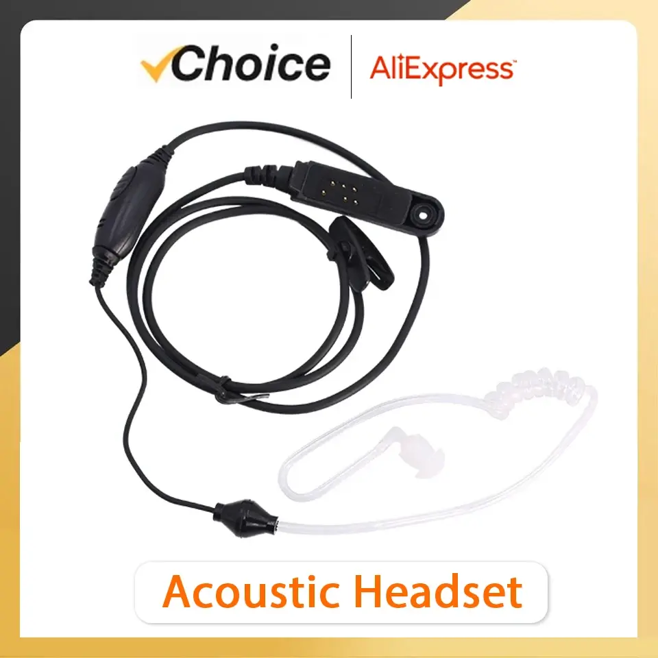Baofeng Acoustic Headset UV68 Pro Max V2 Waterproof PTT Air-Tube Earphone UV9R Plus Earphone UV68 Pro Max V2 UV-S22 Pro V2 UV-XR