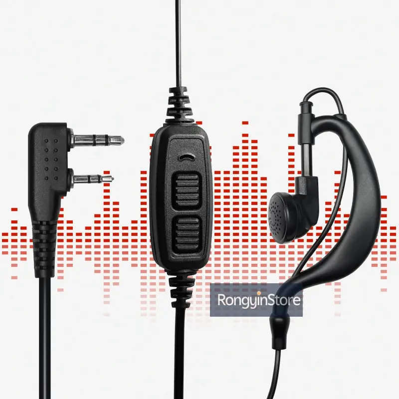 Dual PTT MIC Headset for BaoFeng Walkie Talkie UV-82 UV-82HP UV-82X UV82 UV-82L UV-8D GT-5 V2+ Radio Earpiece Baofeng Accessory