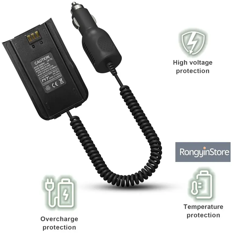 MD-380 Car Charger Battery Eliminator Vehicle Charger DC12 Walkie Talkie Accessories For TYT MD380 MD-280 UV380 RETEVIS RT3 RT3S