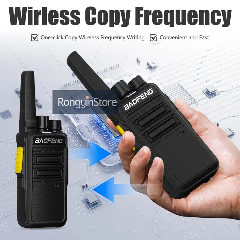Baofeng Radio BD-V12A Walkie Talkie Transmitter Rechargeable Thin Uhf Wireless 16 Channel Kids Mini Walkie Talkies Two Way Radio