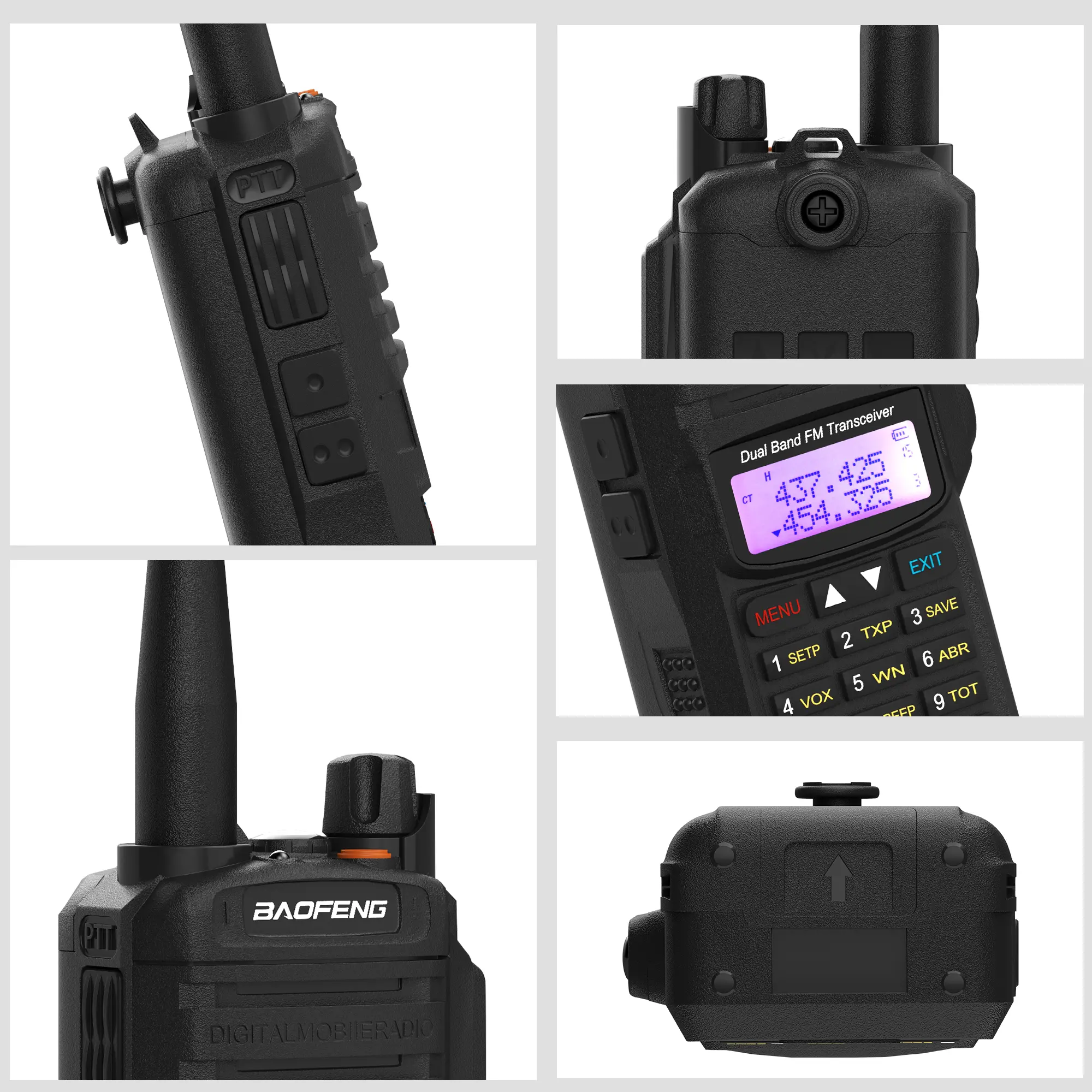 Baofeng UV-9R Plus Walkie Talkie Waterproof 128CH LED Flashligh VOX Dual Band High Capacity Two Way Radio for Shipping Road Trip
