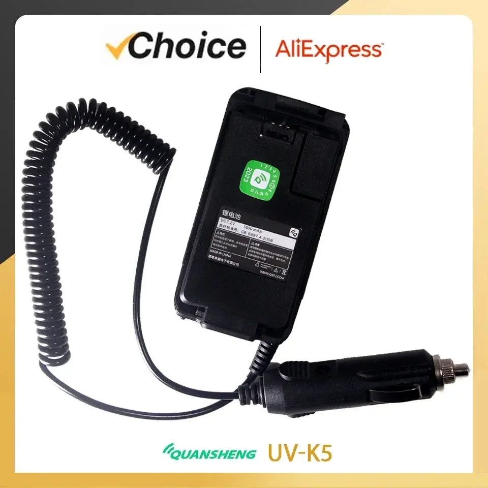 Quansheng UV-K6 Battery Eliminator Walkie Talkie Cigarette Lighter 12V-24V Car Charger UV-K5 UV-K5(8) Two Way Radios Accessories