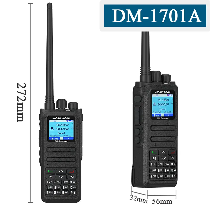 DMR Radio DM-1701A Baofeng walkie talkie Open GD77 Dual Mode Analog And Digital Tier1 Tier2 Dual Time Slot Long Range Ham Radios