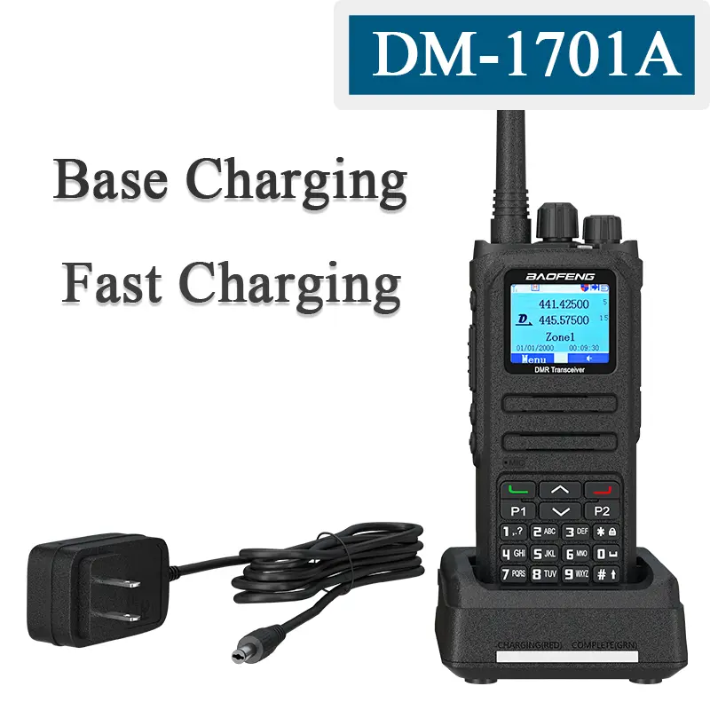 DMR Radio DM-1701A Baofeng walkie talkie Open GD77 Dual Mode Analog And Digital Tier1 Tier2 Dual Time Slot Long Range Ham Radios