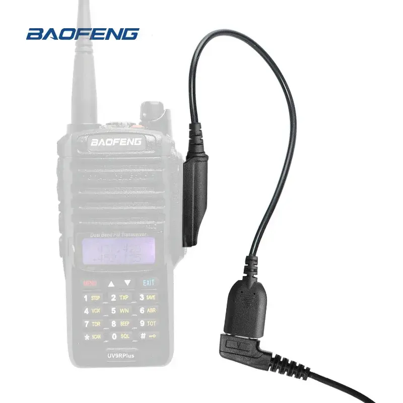 Baofeng Audio Adapter Cable 2 Pin K Plug Earphone Speaker Mic for UV-9R Pro V2 UV-68 Pro Max UV-S22 Waterproof Radio Accessories