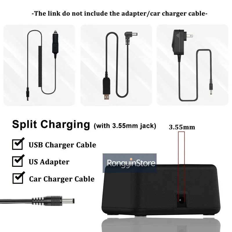 Baofeng DR-1801 Charger Original DM-8 Li-ion Battery USB/Car Charger For DM-1801UV Walkie Talkie DM-860 TYT DM-760 GD-77 Charger