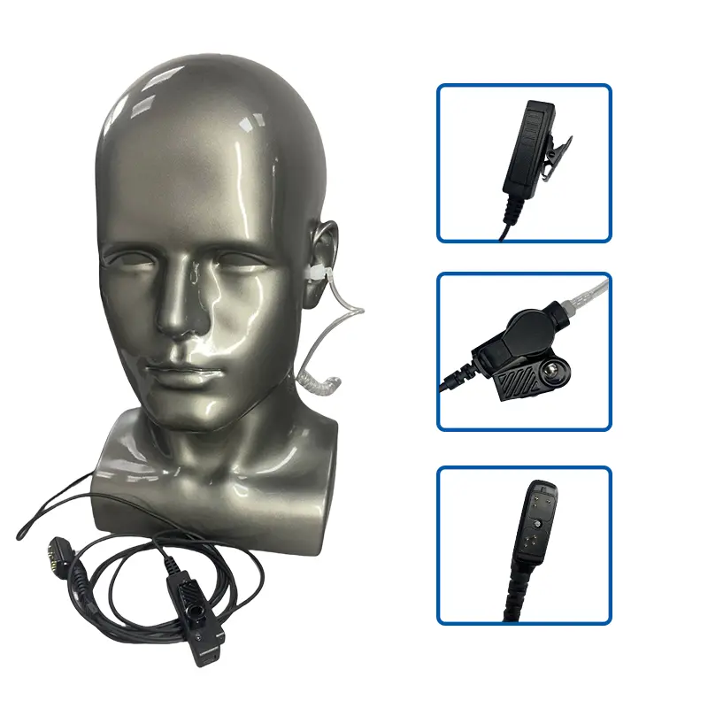 Walkie Talkie Headset Earpiece for HYT PD700 PD700G PD702 PD705G PD752 PD780 PD782 PD785 PD785G PT580H Two Way Radio Mic Big PTT