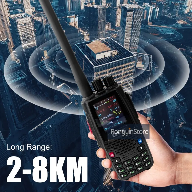 QYT KT-A16 6W 118-136MHz Aviation Transmitter Band Radios NOAA Weather Long Distance Handheld VOX Transmit Air HT Walkie Talkies