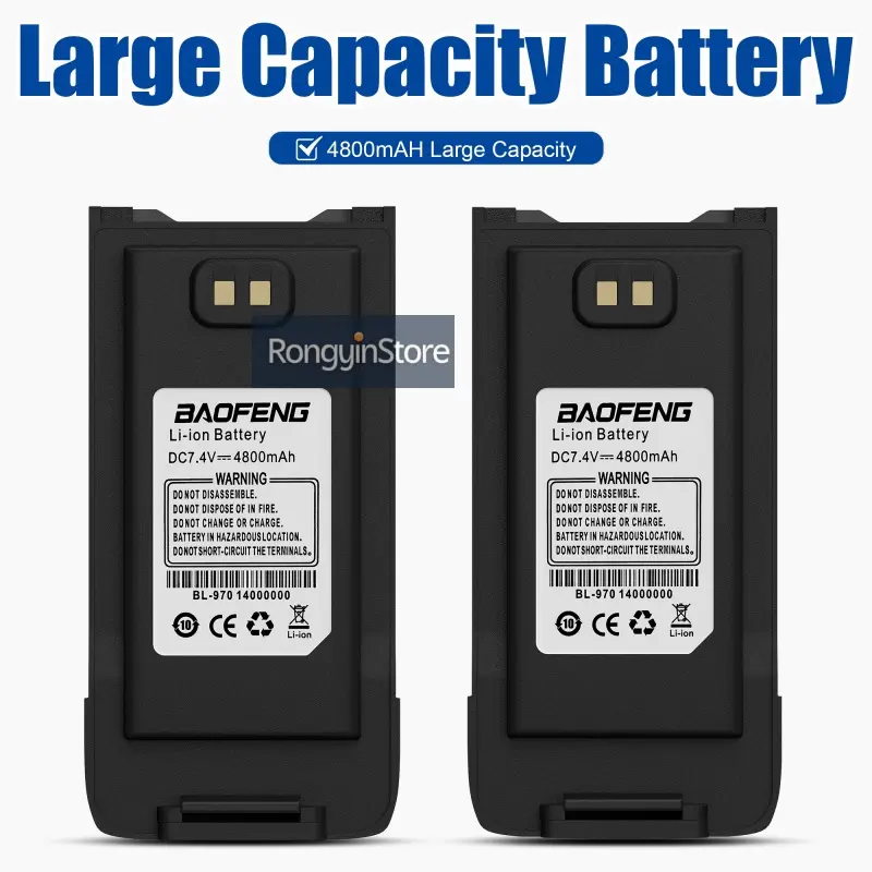 Baofeng UV-9R Plus 8W IP67Waterproof Walkie Talkie USB-C Dual Band Long Range Portable VHF/UHF Transceiver Hunting Two Way Radio