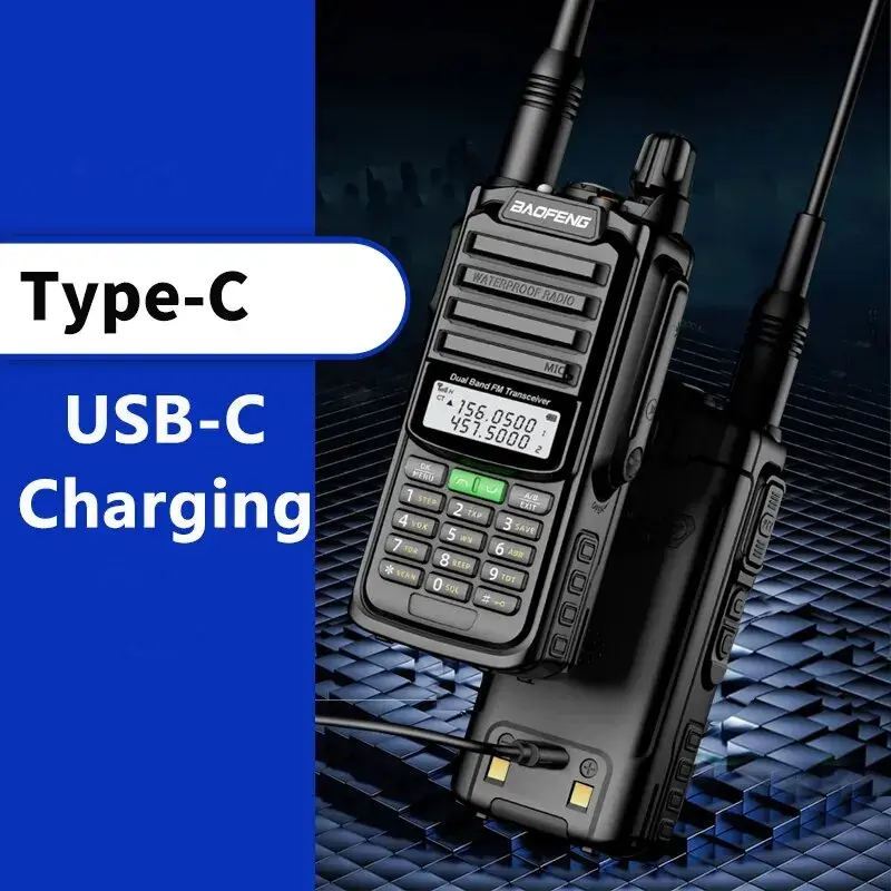 UV-68 Pro Max V2 10W Walkie Talkie IP68 8800 mAh Battery High Power USB-C UV-98 Pro UV-S22 Pro V2 FM CB Radio VHF/UHF Long Range
