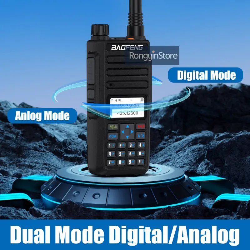 Baofeng DR-1801 DR-1801UV Walkie Talkie Dual Time Slot AES256 Digital DM-1801 Updated Dual Band 136-174 & 400-48MHz DMR CB Radio