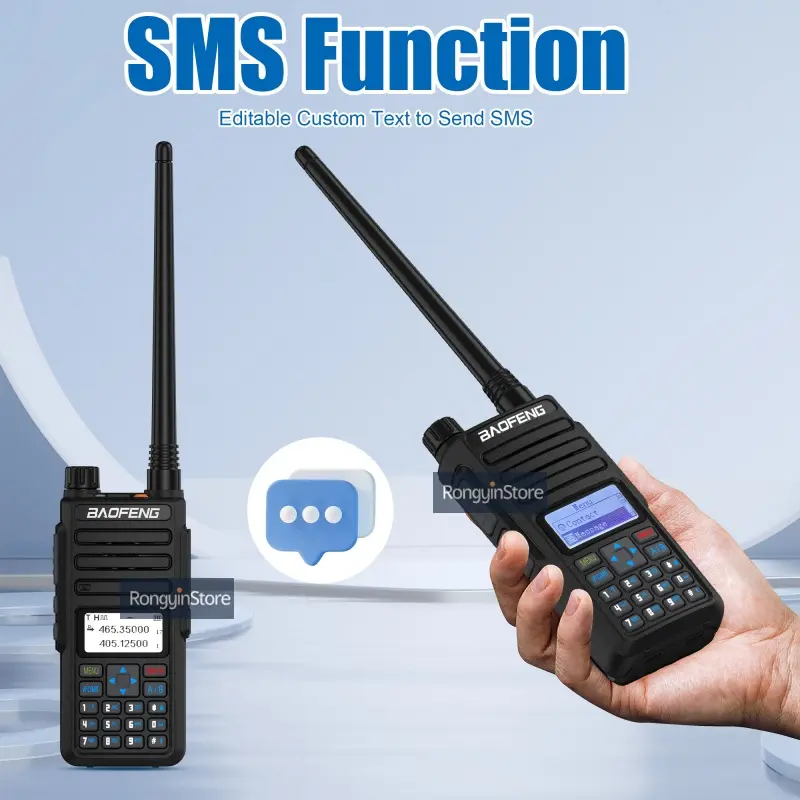 Baofeng DR-1801 DR-1801UV Walkie Talkie Dual Time Slot AES256 Digital DM-1801 Updated Dual Band 136-174 & 400-48MHz DMR CB Radio