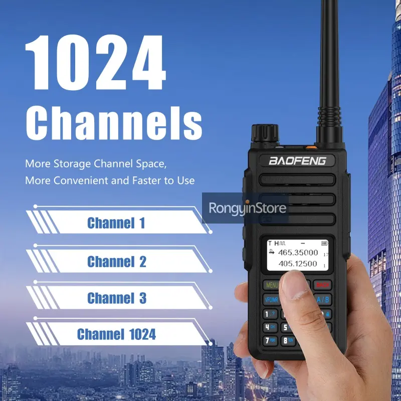 Baofeng DR-1801 DR-1801UV Walkie Talkie Dual Time Slot AES256 Digital DM-1801 Updated Dual Band 136-174 & 400-48MHz DMR CB Radio