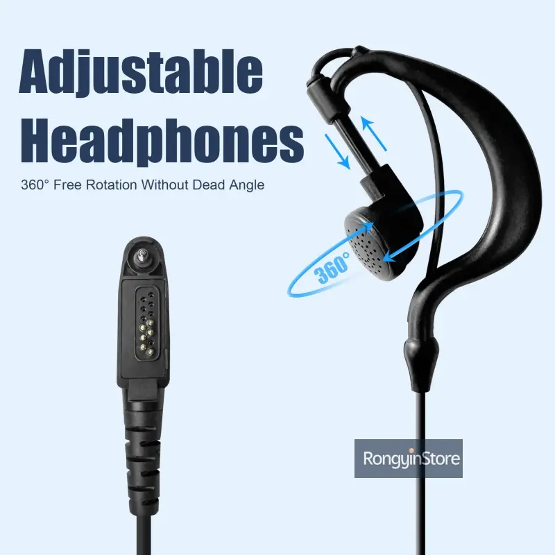 RT-880 Headset Earphone for GP328 Plus GP388 Radtel RT-880G Iradio UV-98 plus PTT UV-99 Earpiece Two Way Radio Walkie Talkie Mic