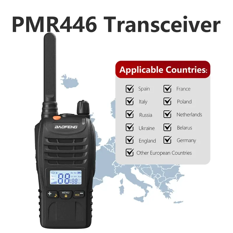 2/4PCS Baofeng E88 Mini Walkie Talkie PMR446 For European Country BF-E88 16Channel Kid's Gift Portable Two Way Radio for Hunting