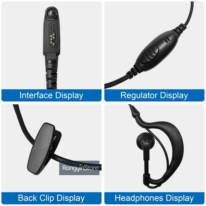 RT-880 Headset Earphone for GP328 Plus GP388 Radtel RT-880G Iradio UV-98 plus PTT UV-99 Earpiece Two Way Radio Walkie Talkie Mic