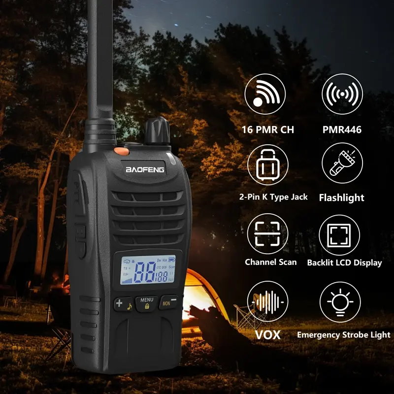 2/4PCS Baofeng E88 Mini Walkie Talkie PMR446 For European Country BF-E88 16Channel Kid's Gift Portable Two Way Radio for Hunting