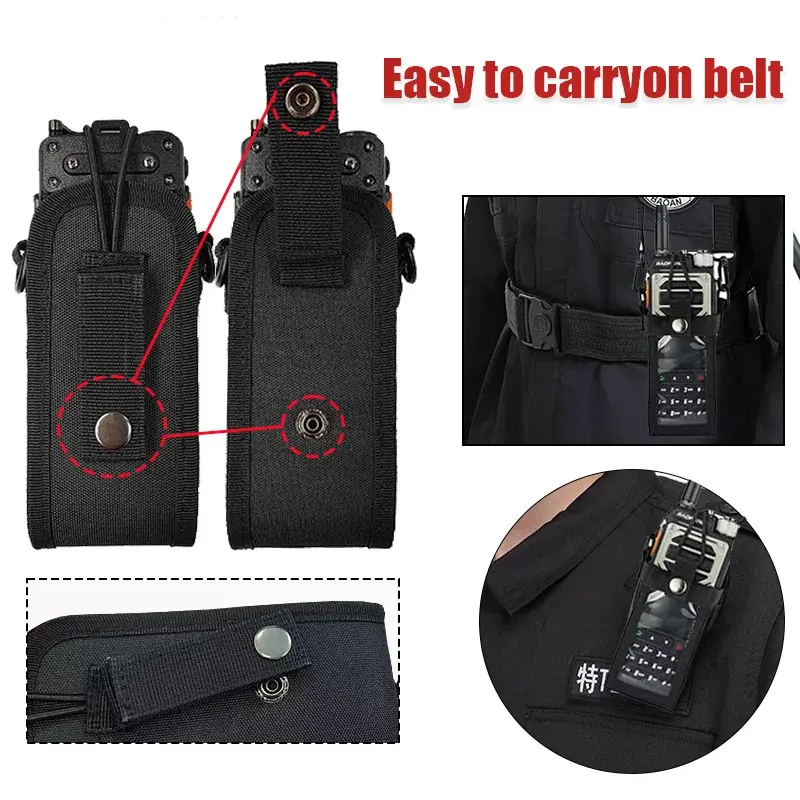 Baofeng UV-25M Tactical Walkie Talkie Holder Radios Case For BF-X5 Pro Nylon Bag For UV25 Ham Radio Case Walkie Talkie Accessory