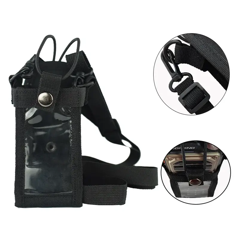 Baofeng UV-25M Tactical Walkie Talkie Holder Radios Case For BF-X5 Pro Nylon Bag For UV25 Ham Radio Case Walkie Talkie Accessory