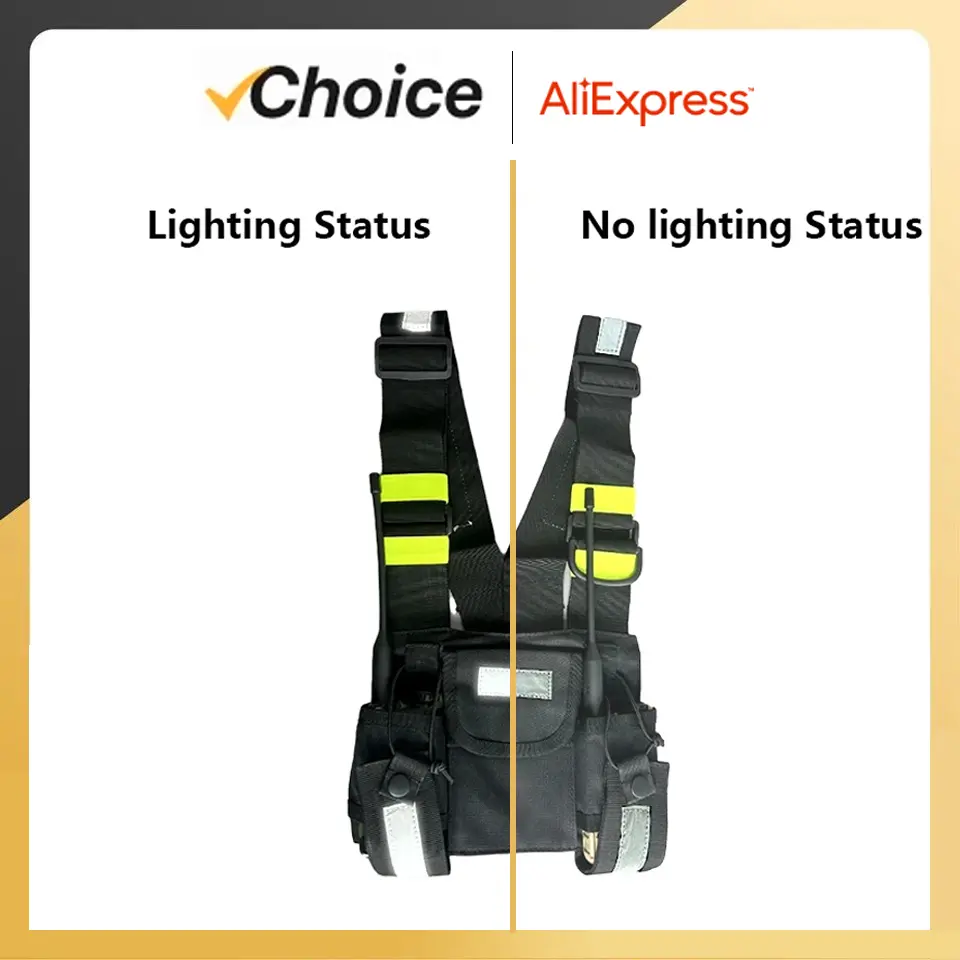 Walkie Talkie Shoulder Holster Ham Radios Reflective Chest Harness Holder Bag Front Pack Pouch Case High Quality Radio Accessory