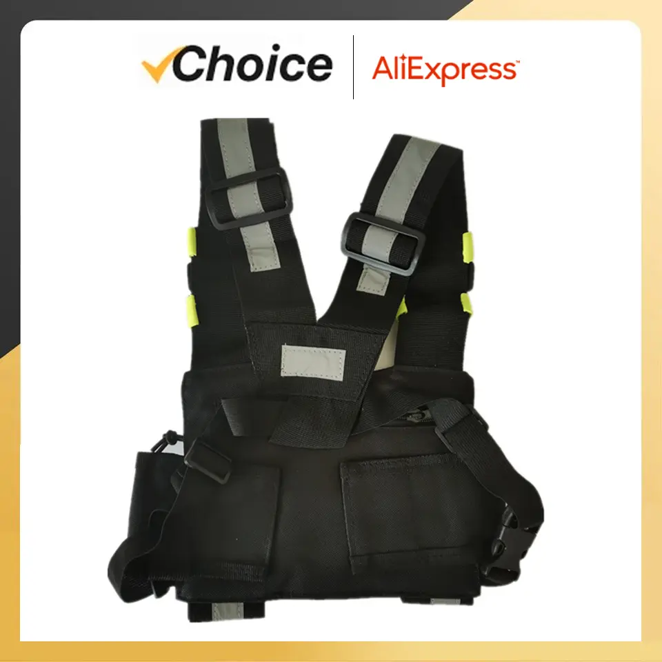 Walkie Talkie Shoulder Holster Ham Radios Reflective Chest Harness Holder Bag Front Pack Pouch Case High Quality Radio Accessory