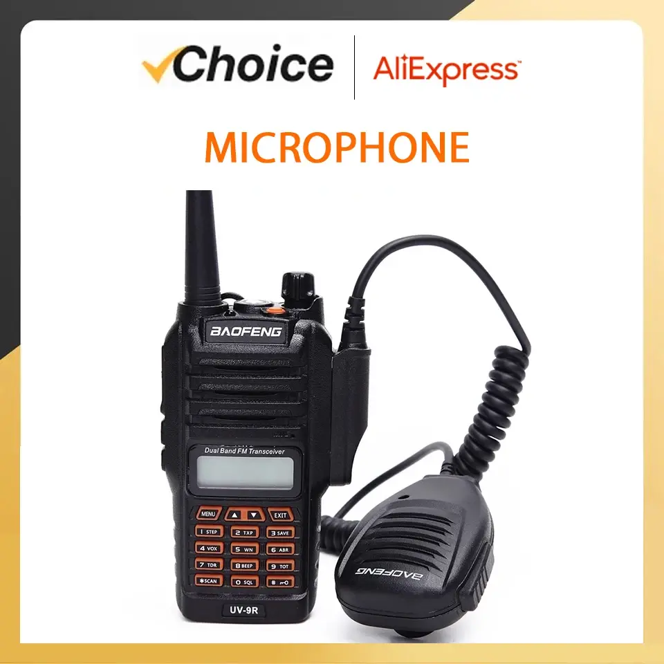 2/10PCS UV-9R Pro Speaker Baofeng UV68 Pro Max Plus Handheld Waterproof Microphone MIC BaoFeng UV-9G UV-XR GT-3WP Walkie Talkie