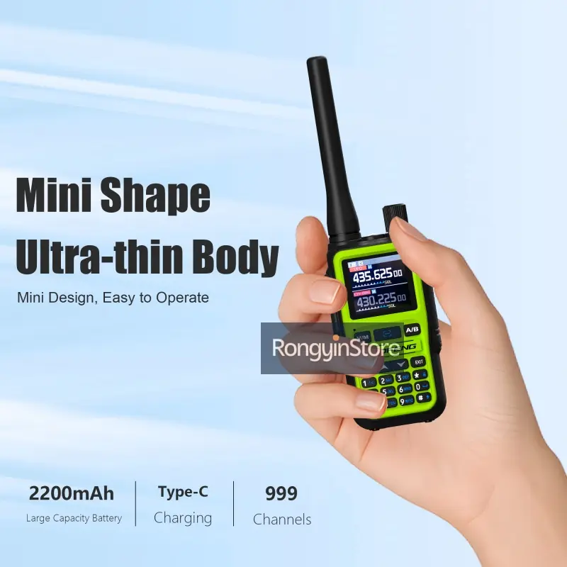 UV 5R Mini Baofeng Walkie Talkie Bluetooth 5W Dual-Band VHF/UHF USB-C Charging Fits All Team Operations For Hotel Security Camp