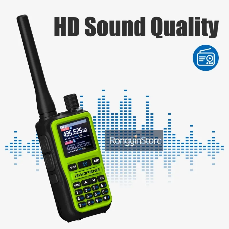 UV 5R Mini Baofeng Walkie Talkie Bluetooth 5W Dual-Band VHF/UHF USB-C Charging Fits All Team Operations For Hotel Security Camp