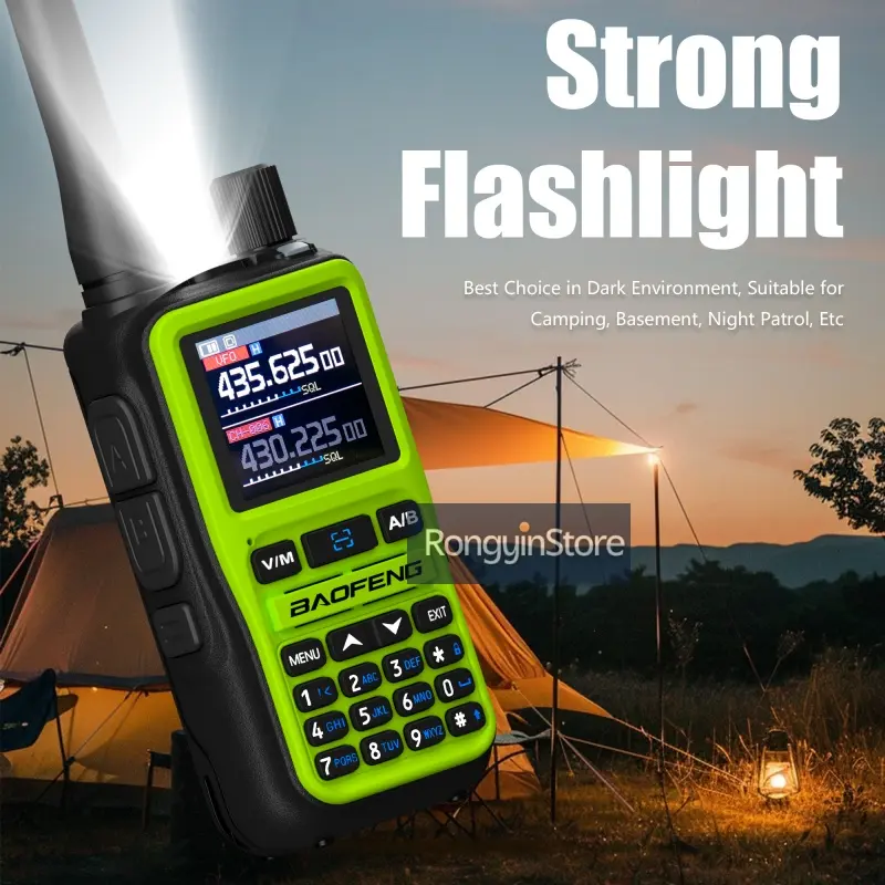 UV 5R Mini Baofeng Walkie Talkie Bluetooth 5W Dual-Band VHF/UHF USB-C Charging Fits All Team Operations For Hotel Security Camp