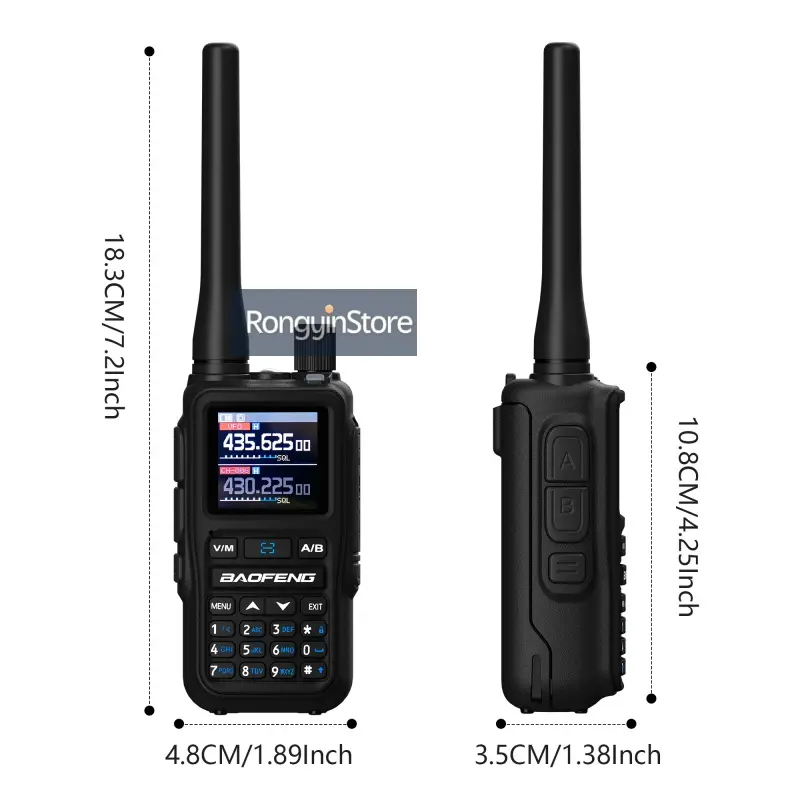 Baofeng 5R Mini Walkie Talkie Dual PTT Bluetooth APP Programming Grey Black Multi Band AM Wireless Copy Frequency Two Way Radios