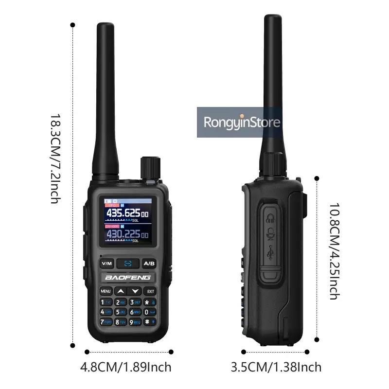 5R Mini Baofeng Walkie Talkie Dual PTT Bluetooth Tactical Emergency Use Pocket-Sized Professional Long Range Communicate Radios