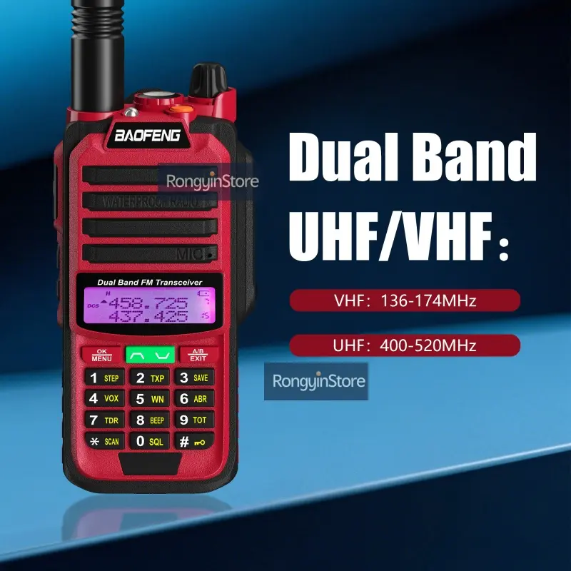 BAOFEN Radio UV68 Pro Max V2 10W UHF/VHF Dual Band IP67 Waterproof Upgrade UV9R Super Long Range Outdoor Adventure Walkie Talkie