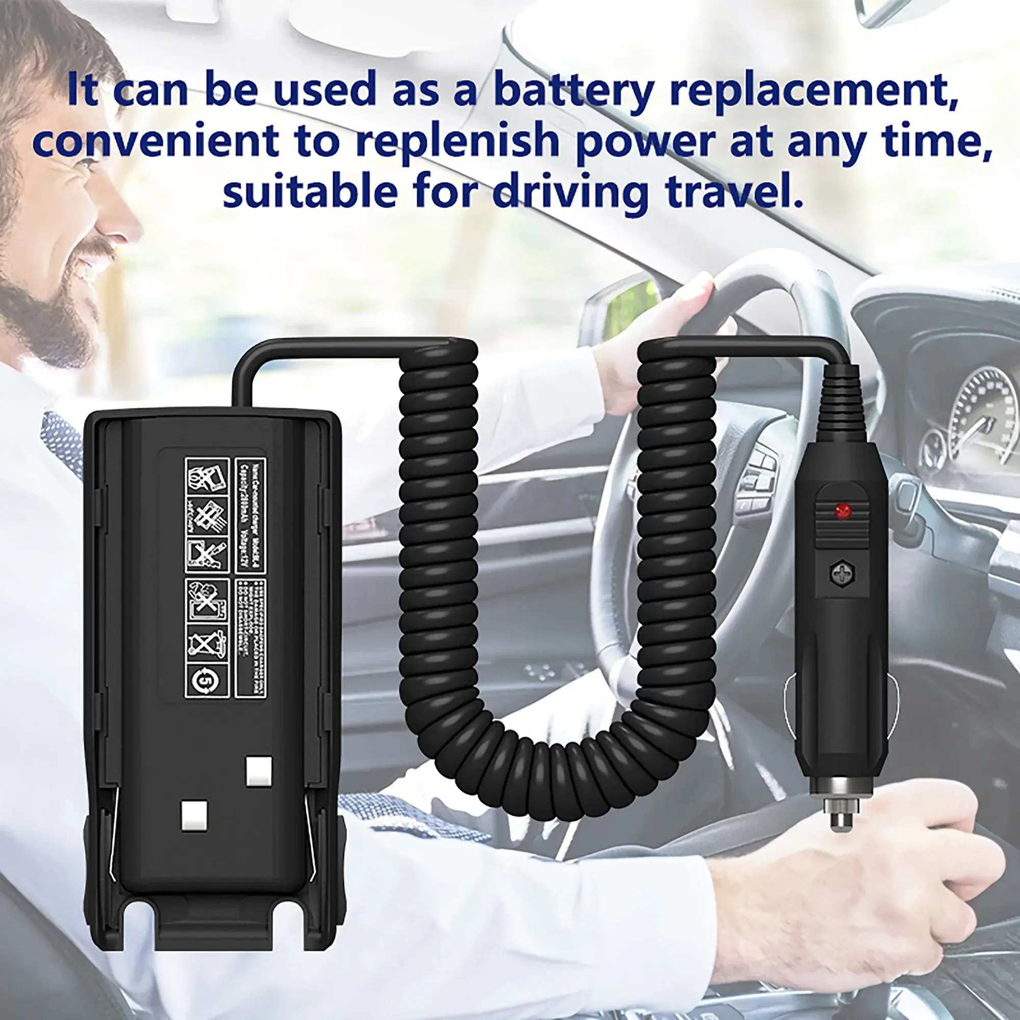 UV-82 Charger Battery Eliminator For Baofeng UV-89 UV82 UV-Q5 UV-82RT UV-82TP UV-82HP Two Way Radio Accessory Cigarette Lighter