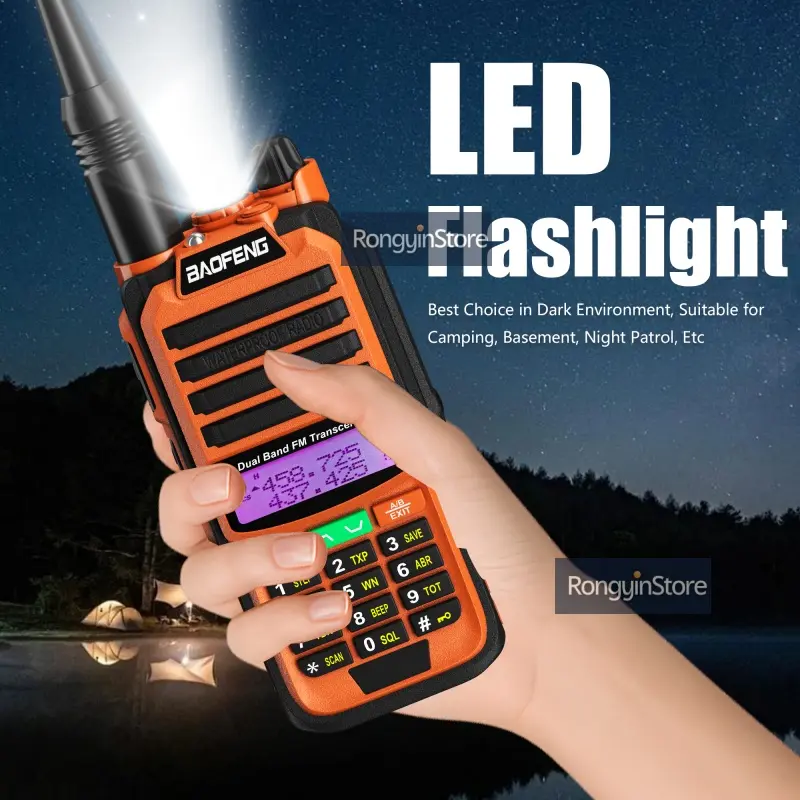 BAOFEN Radio UV68 Pro Max V2 10W UHF/VHF Dual Band IP67 Waterproof Upgrade UV9R Super Long Range Outdoor Adventure Walkie Talkie