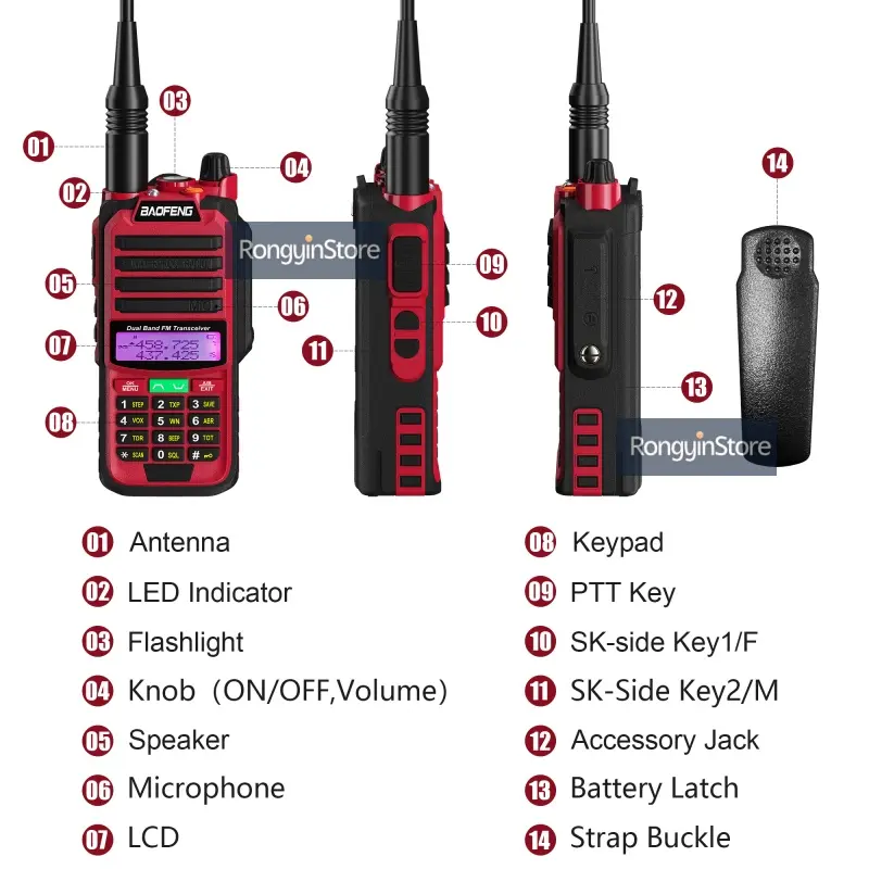 BAOFEN Radio UV68 Pro Max V2 10W UHF/VHF Dual Band IP67 Waterproof Upgrade UV9R Super Long Range Outdoor Adventure Walkie Talkie