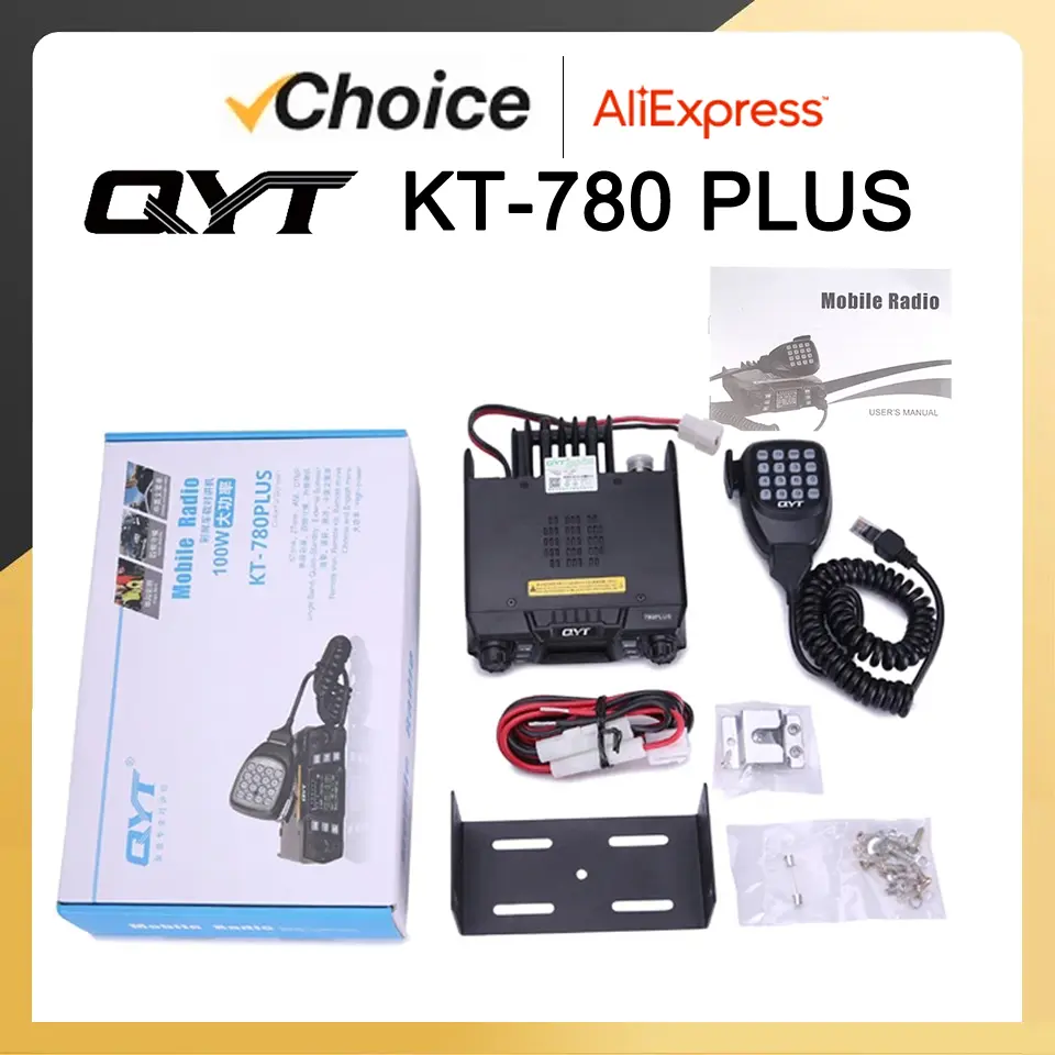 QYT KT-780 Plus Mobile Station VHF 100W 136-174MHZ High Power 256CH Long Range Communication Radio Car Walkie Talkie Transceiver