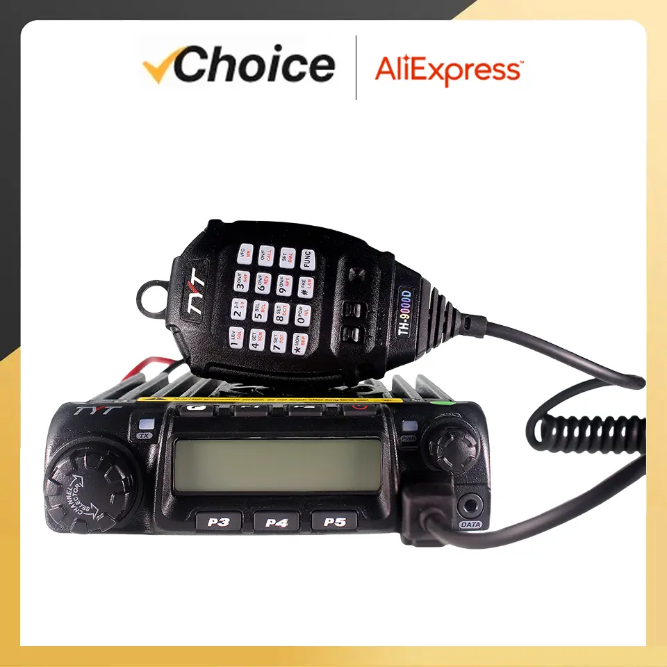 TYT Car Radio TH-9000D Plus Mobile Station VHF136-174/220-260MHz UHF400-490MHz Long Range 60W 45W Long Range Car Walkie Talkies