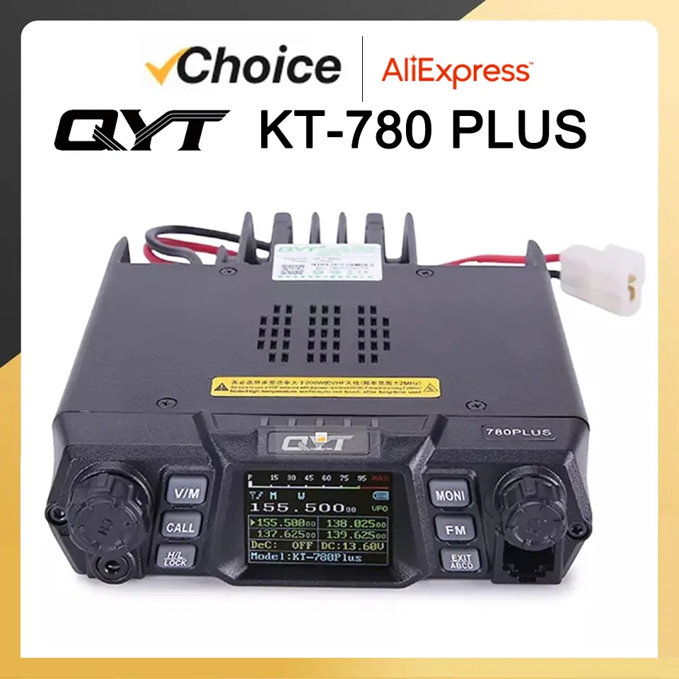 QYT KT-780 Plus Mobile Station VHF 100W 136-174MHZ High Power 256CH Long Range Communication Radio Car Walkie Talkie Transceiver