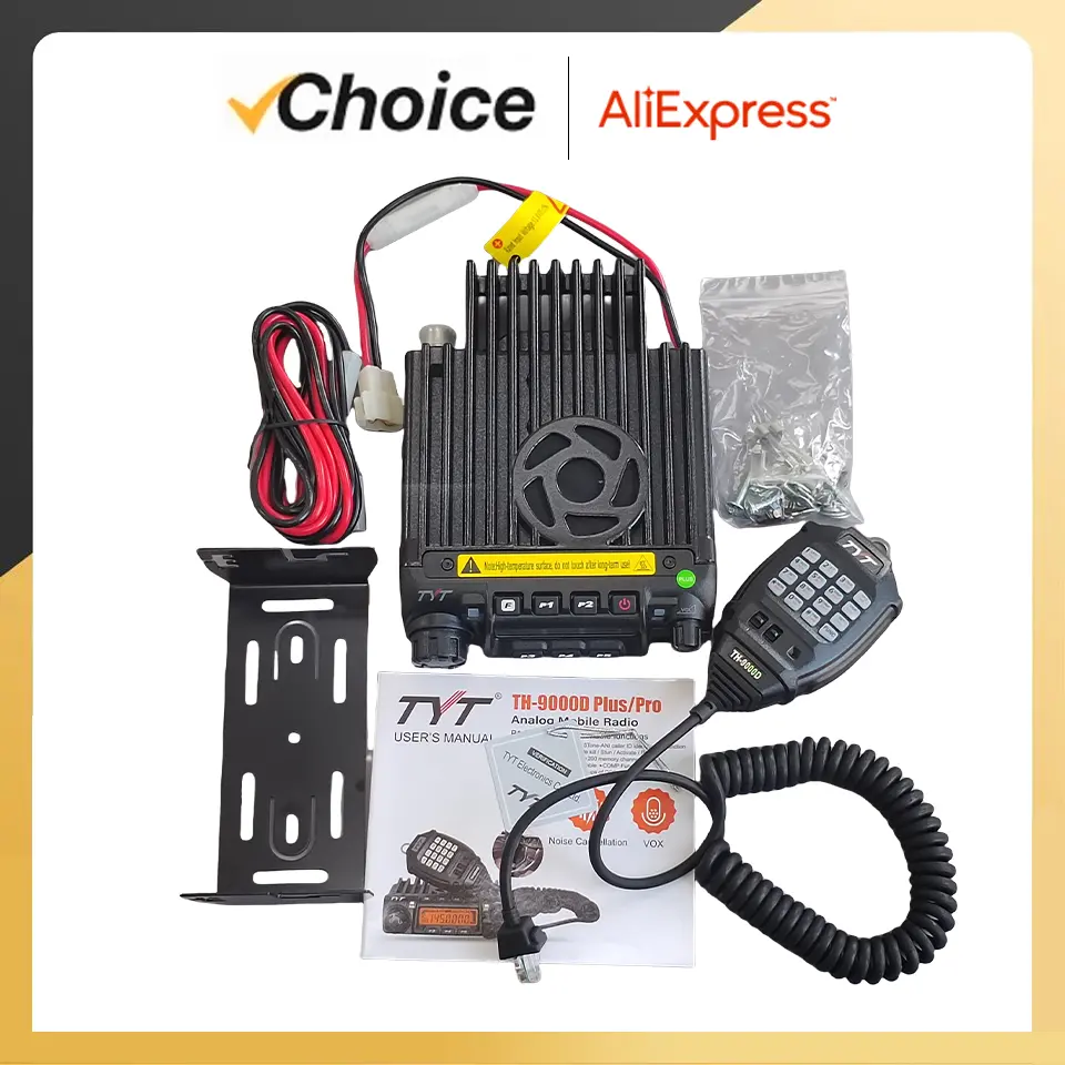 TYT Car Radio TH-9000D Plus Mobile Station VHF136-174/220-260MHz UHF400-490MHz Long Range 60W 45W Long Range Car Walkie Talkies