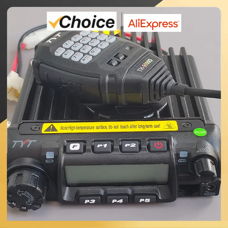 TYT Car Radio TH-9000D Plus Mobile Station VHF136-174/220-260MHz UHF400-490MHz Long Range 60W 45W Long Range Car Walkie Talkies