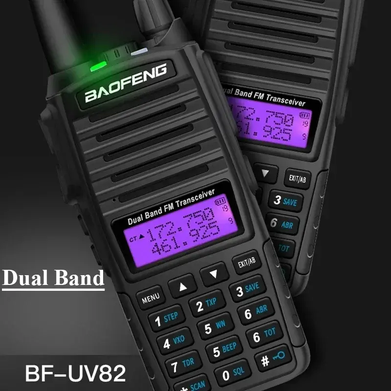 Baofeng UV-82 Walkie Talkie 8W Ham Radio Comunicador Dual Band VHF/UHF Dual PTT CB Two Way Portable FM Amateur Radios Camouflage