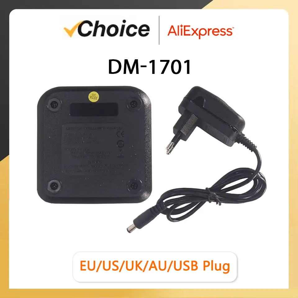 Baofeng DM-1701 Charger Walkie Talkie Desktop Charger For TYT MD-760 MD760 GD77 CB Two Way DMR Radio Battery Charger EU/US/UK/AU