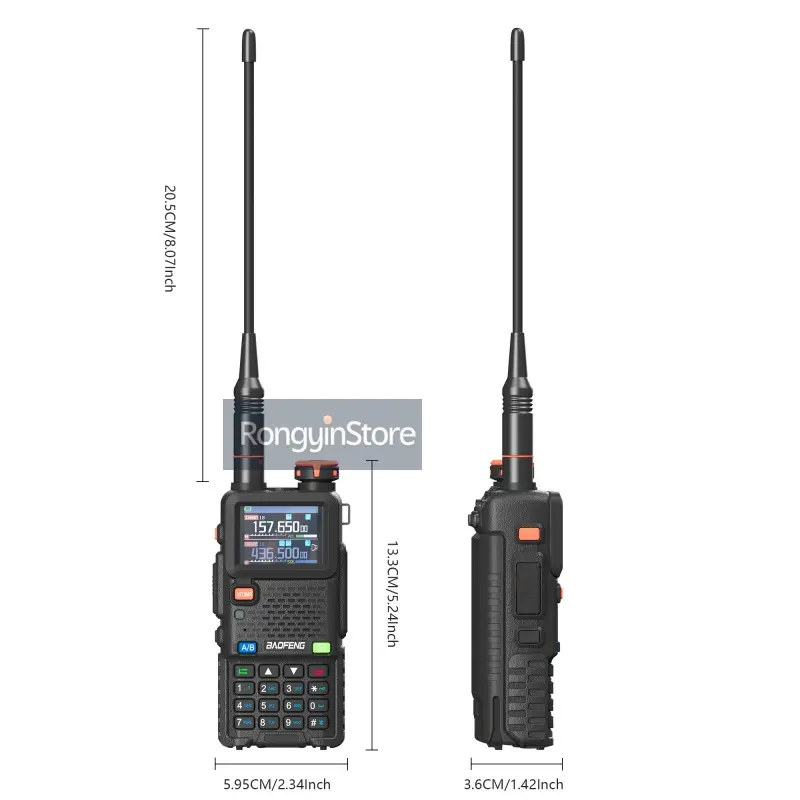 4PCS Baofeng UV-5RH Pro GPS Bluetooth 10Watts 6800mAh Multi-Band Radio Long Standby 10W Long Range Android 640Channel For Hiking