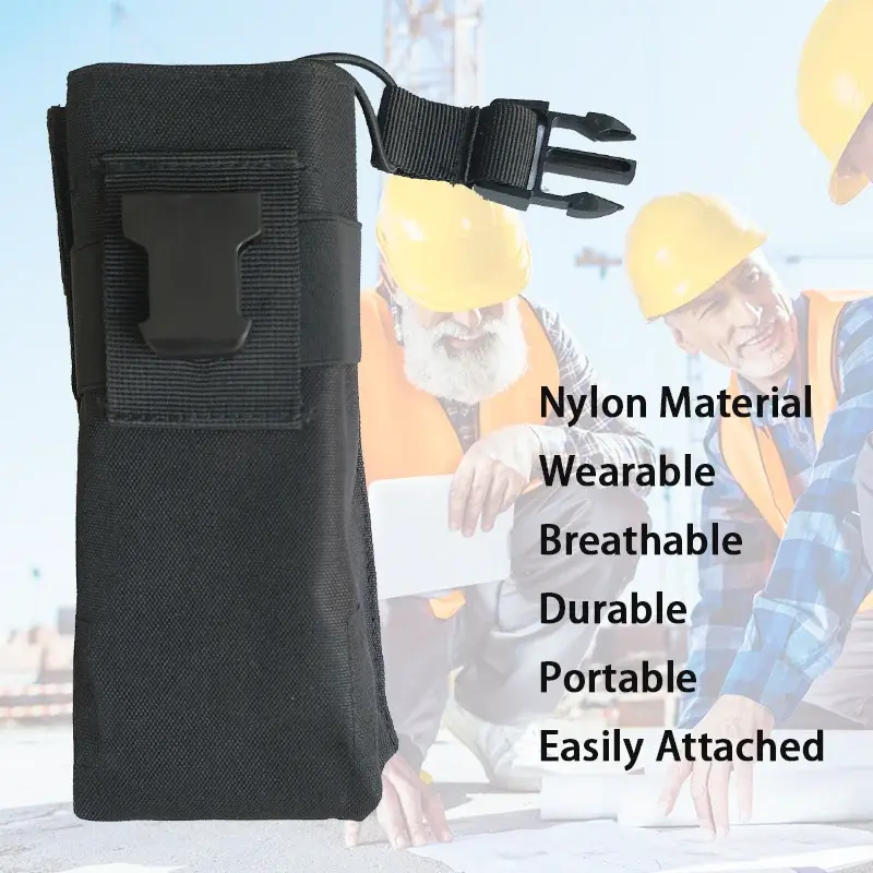 UV-25L Tactical Walkie Talkie Holder Radio Case For UV-25 UV-25Pro Max Radio Holster Nylon Bag For Two Way Ham Radios Black Case